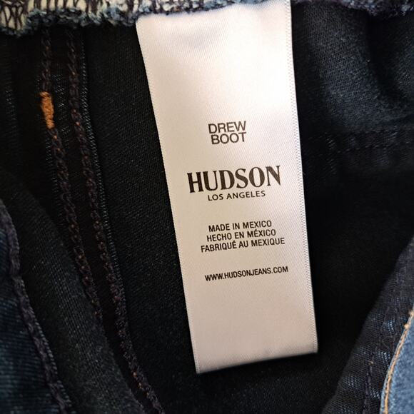 HUDSON Drew Bootcut Jeans Size 32 Baltic Dark Wash - Picture 7 of 11